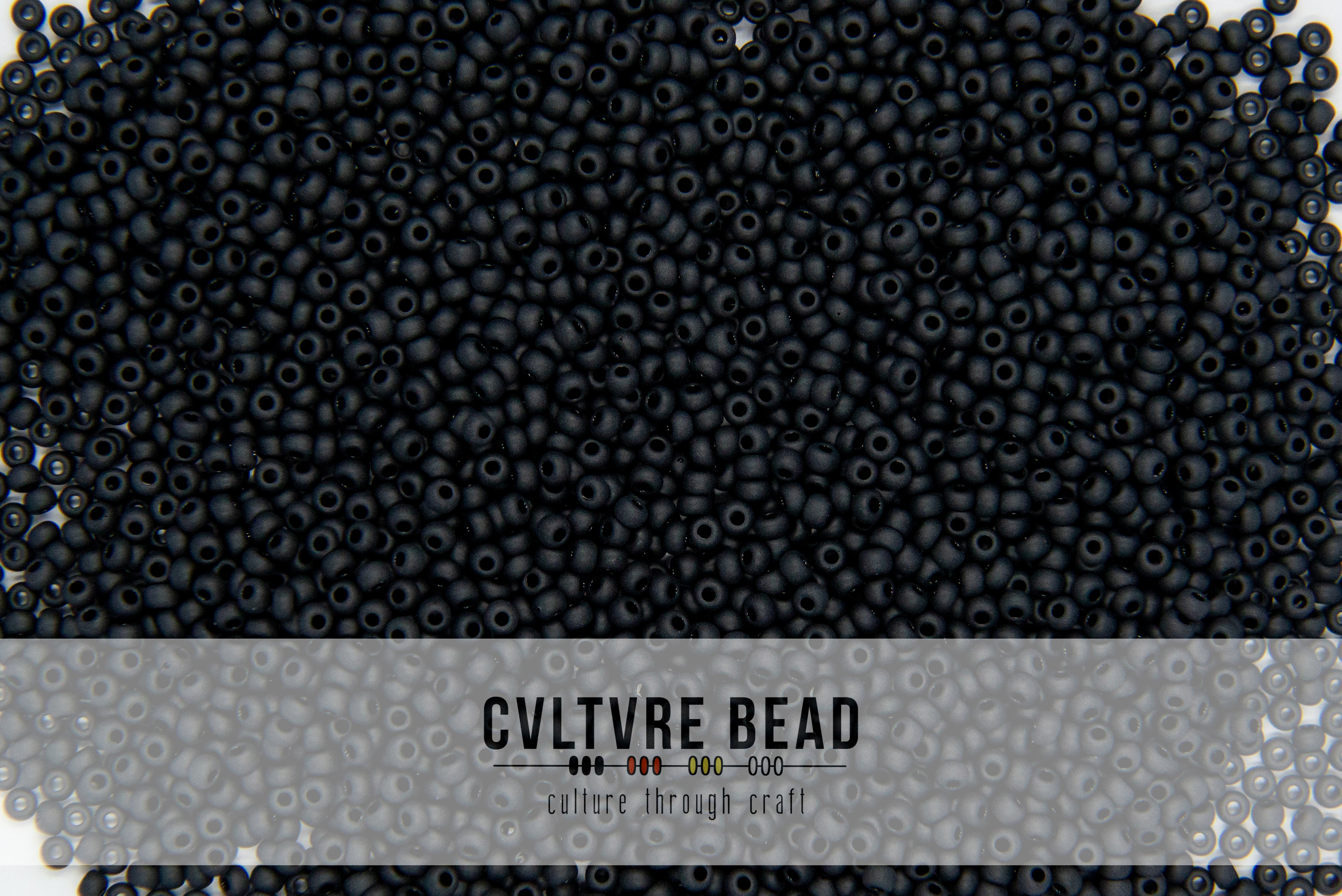 Czech Seedbead 10/0 Opaque Matte Black 20g